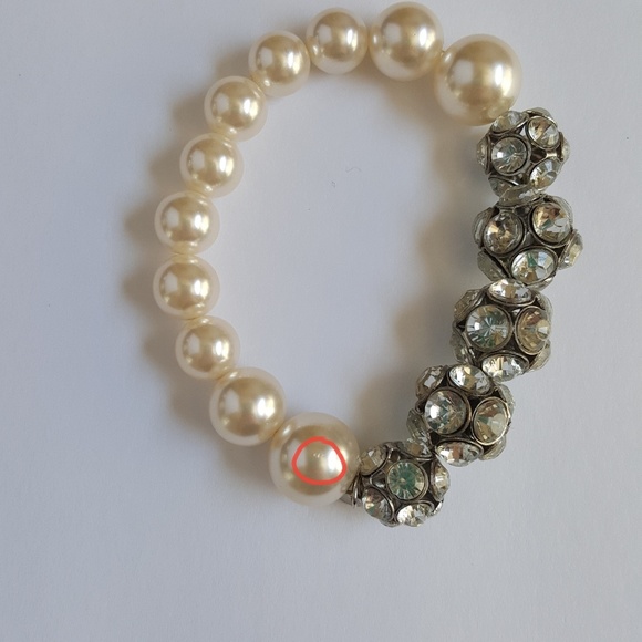Pearl & Rhinestone Beaded Bracelet NIB - Picture 8 of 8